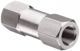 Clapet anti-retour , 1/2" NPT F X 1/2" Npt-F , pression De tarage 1Psi , inox 316