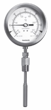 Thermometre (St.St; Ns: 100; Gamme: 0-120°C; Connexion Horizontale 1/2" Npt-M; Tige G9 Diam.6Mm Longueur.140Mm)