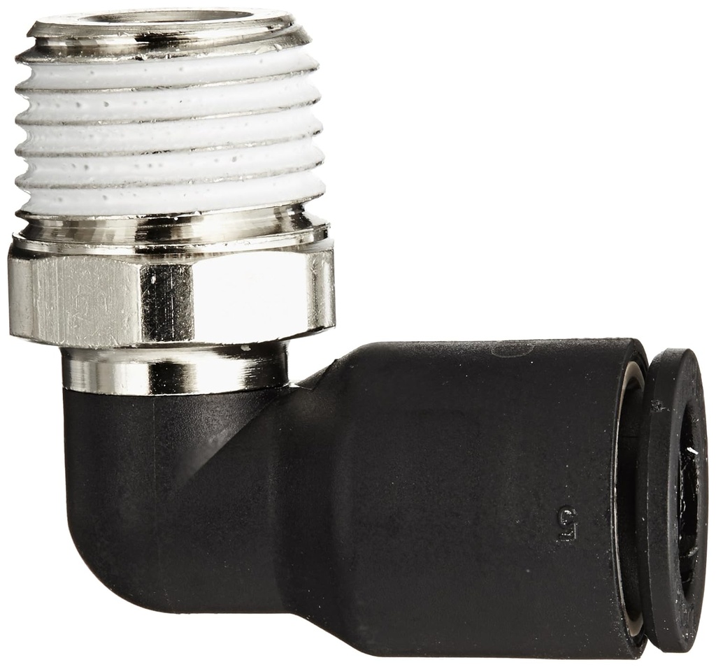 Raccord pneumatique instantané Legris coudé , pour tube 10 mm X 1/2" BSPT-M