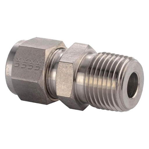 [M10MSC1/2N-316] Connecteur mâle Parker  1/2" NPT-M X 10mm tube O.D , inox 316
