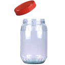 Bocal de prélèvement d’échantillon en verre avec capuchon - wide neck glass jar with screw cap : 2000 ml