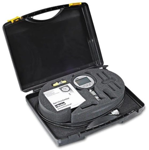 [SCJN-KIT-100-L1] Manométre digital enregistreur ServiceJunior 0 à 100 bar , avec adaptateur et tuyau de test