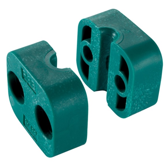 2 CLAMP HALVES POLYPROPYLENE (GROUP 2) TUBE OD 12.7 MM (1/2")