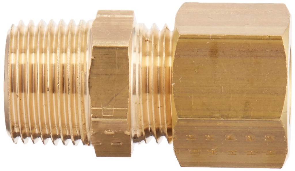 Raccord pneumatique Legris droit en laiton a bague et écrou T12 1/2" BSPT-M