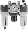 FILTRE/REGULATEUR + LUBRIFICATEUR 1/2"NPT PURGE MANUELLE 