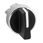 Bouton sélecteur tournant , Noir à 2 Position fixe , 22 mm