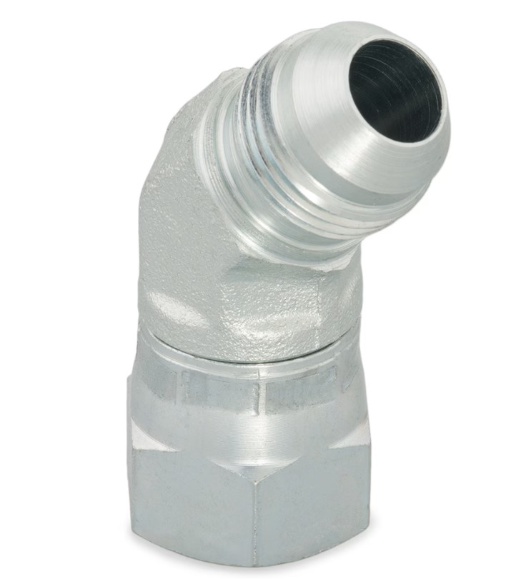 Embout mâle  JIC Triple-Lok coude à 45° , BSPP