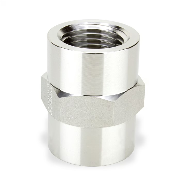 Coupleur réducteur Parker hexagonal haute pression 10K Psi ,  1/2"X3/8" , inox 316