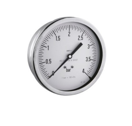 [PF4NHCM63010-F-S] PRESSURE GAUGE (ST.ST; NS: 63; RANGE: 0 -10 Bar/160 PSI);CLAMP FLUSH MOUNTING; BACK CONN. 1/4" NPT-M; GLYCERIN FILLED)