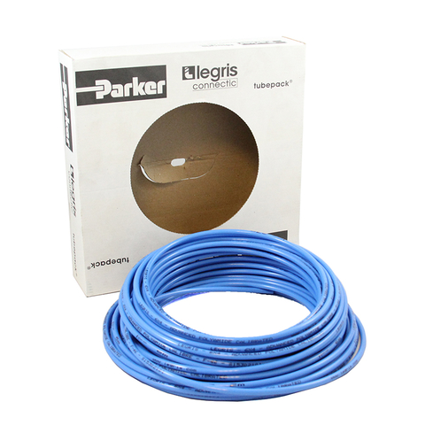 [1100U06 04 / 100M] Tube polyurethane souple bleu Parker Legris 6 x 4 mm en roulet  de 100 mètres