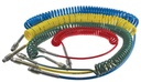Tube polyuréthane spiralé 4 m à piquage , Parker Legris 10 x 7.5 mm , raccord G1/4"  BSPT-M