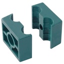 2 Demi-colliers polypropylene pour tube OD  10 mm - série double - groupe 1