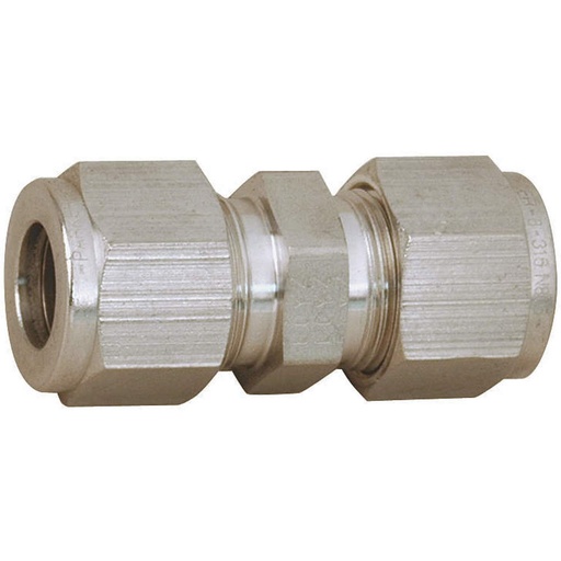 [SCM8-316] Union tube Parker 8mm tube O.D, inox 316