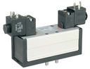 Electrodistributeur CNOMO 5/2 Bistable  , avec 30 x 30 DIN Forme A / 24 V DC , 3 - 71 mm