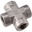 Croix femelle Parker haute pression , 1/4" Npt-F , inox 316