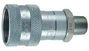 Coupleur Hydraulique Rapide Haute Pression  3/8"Npt- Male 10 000 Psi Corps: Acier