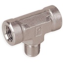 Raccord en Té mâle Parker  1/4" NPT-F X 1/4" NPT-M , inox 316