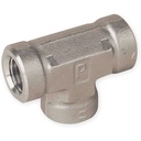 Raccord union té  femelle Parker haute pression 1/4" NPT-F , inox 316
