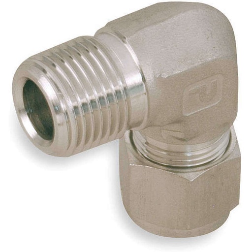 [M16MSEL1/2N-316] Coude mâle Parker , 1/2" NPT-M X 16 mm tube O.D , inox 316